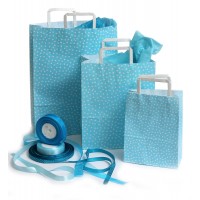 NEW - Paper bags with patterns, chromo paper handle 